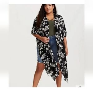 Torrid Gauze Duster Kimono Size 00/0